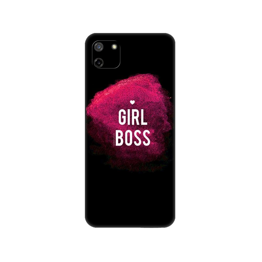 Black tpu Case For OPPO Realme C11 Case For Realme C 11 RealmeC11 Back RMX2185 Case Cover Bumper Boss lady Girl power Customer