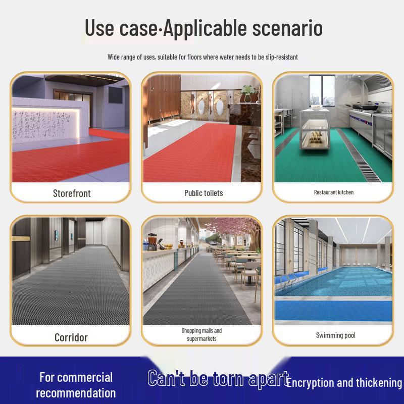 PVC Waterproof Anti-Slip Hollow Floor Mat for Pool and Bathroom