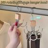 360° Rotatable Multi-Claw Storage Coat Hook Multifunctional Clothes Rack for Belt Bra Tank Top Tie Scarf Purse Hanger Organizer