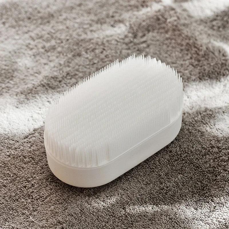 Household Multifunctional Single-sided Laundry Brush Plastic Shoe Brush Fine Soft Fur Clothes Cleaning Brush Nail Brush