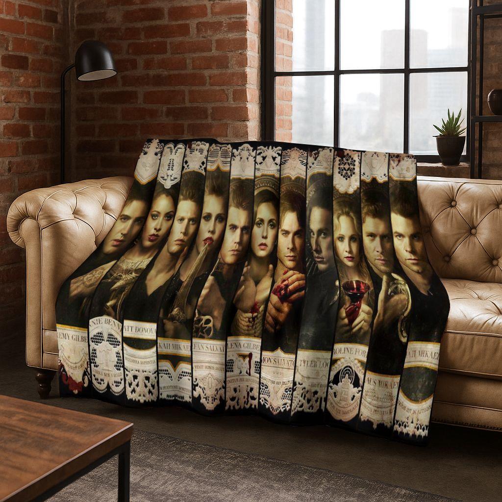 26 Stil The Vampire Diaries Damon Salvatore Flanelldecke, Warme und Gemütliche Weiche Überwurfdecke für Zuhause Schlafzimmer Bett Sofa Abdeckung