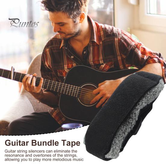 Guitar String Mute Dampener Guitar Noise Reducer Fretboard Muting Wrap Electric Guitar Bass Muffler Silencer Damper Strap for Electric Acoustic Bass