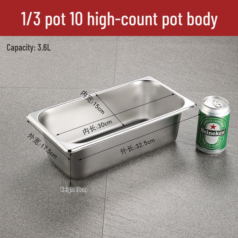 SUS304 Stainless Steel Commercial Deep Food Pan