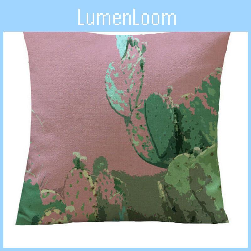 Timeless Tropical Flower Cactus Cushion Cover For Elegant Home Styling