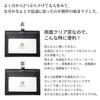 HAKATA NO MORI LEATHER Genuine Leather Double-Sided Clear ID Card Holder, Transparent Neck Strap, Holds Two Cards, Horizontal Strap, Employee ID,