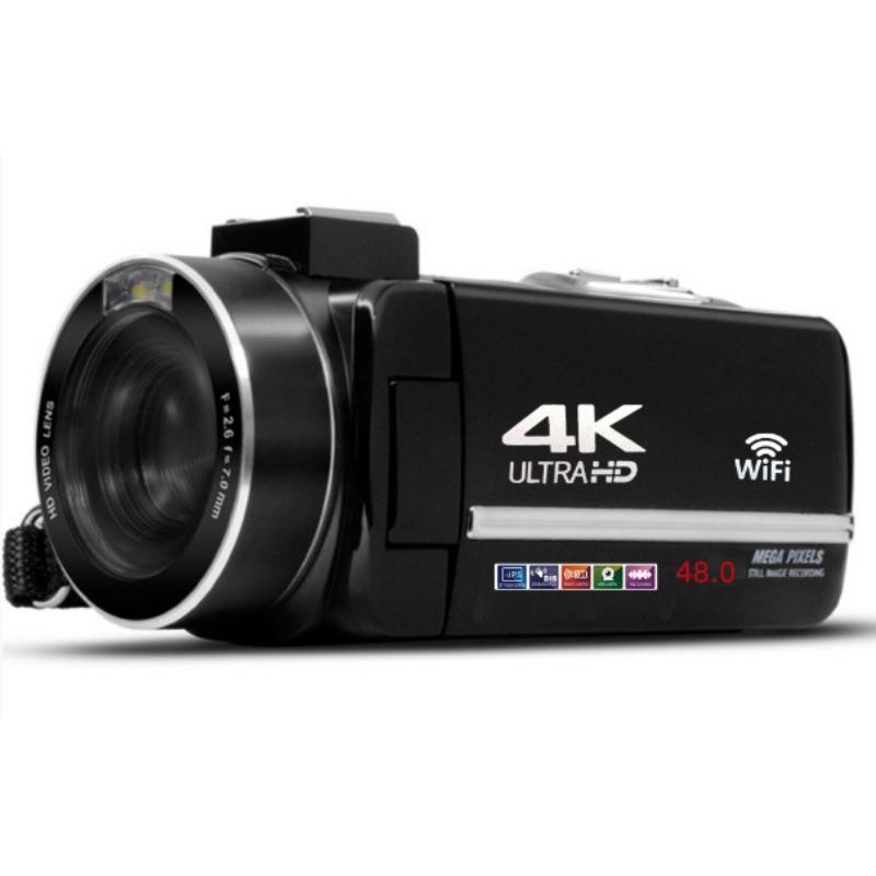 48MP 4K Digital Camera Microphone Touch Screen WiFi Vlog Recording 30FPS CMOS Sensor