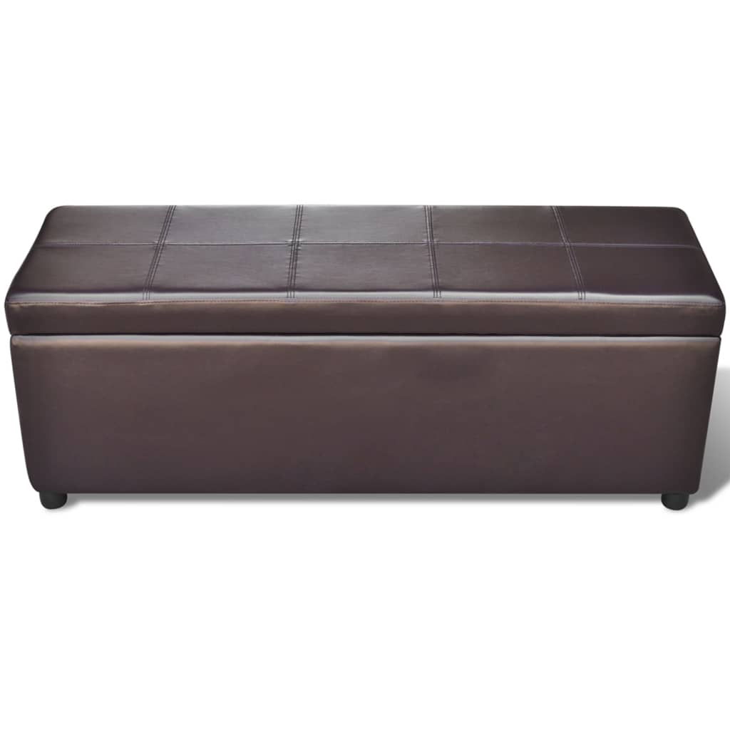 Vidaxl Lange Bank mit Stauraum, Holz, Braun