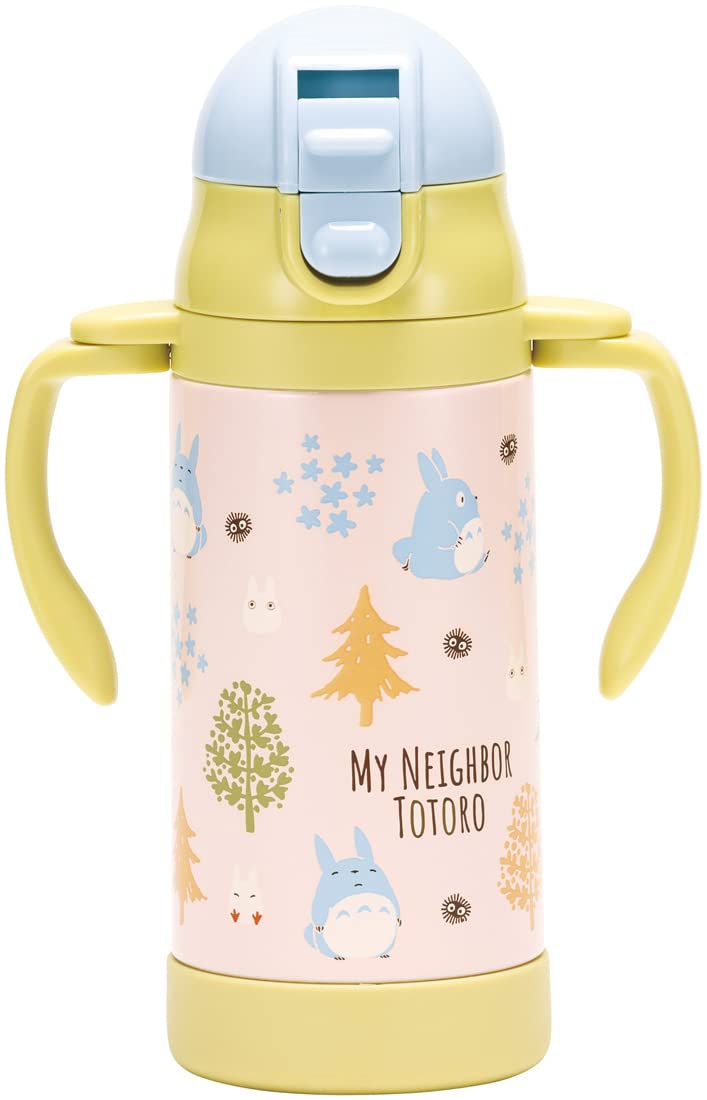 

Skater 2-Way Stainless Steel Water Bottle with Two-Handle Handles and Straw, 350ml, Baby Mug, Ghibli Totoro Forest Design, STWM3N-A