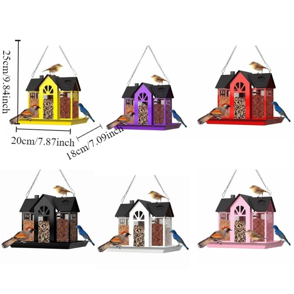 Metal Wild Bird Feeder Large Capacity Bird Feeding Station Hanging Bird Feeder  Outdoor Yard