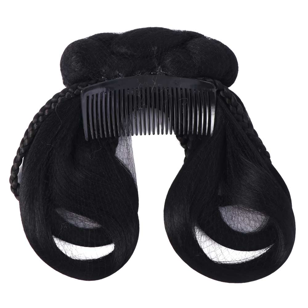 Synthetic Hanfu Ancient Costume Wigs Headdress Princess Hair Bun Cosplay Wig  for Kids