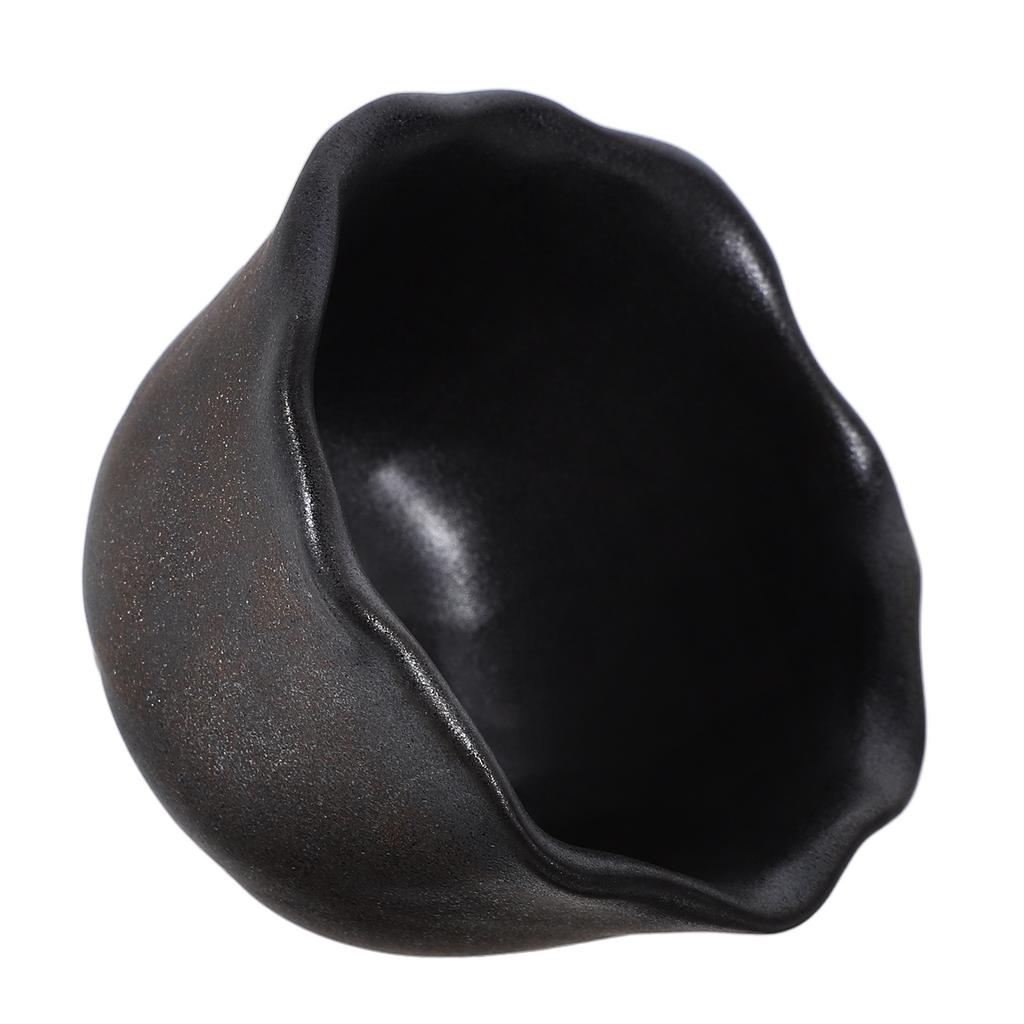 1Pcs Pottery Tea Cup Retro Design Lotus Pattern Heat Resistant Teaware Small Size Comfortable Grip Ideal for Family Tea Time and