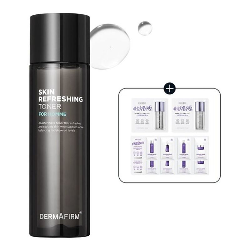 Hauterfrischendes Gesichtswasser für Homme 150ml (Kostenloses Geschenk: 2 x 1ml Tonisierende Seren + 2 x 4-reihige Reparaturbeutel)