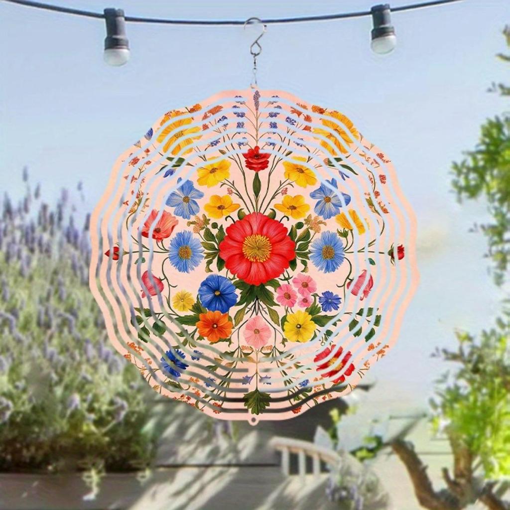10 Inch Hanging Wind Chime with 360 Hook for Outdoor Garden Decor Dynamic Rotating Design Perfect for Spring Summer Patio Lawn