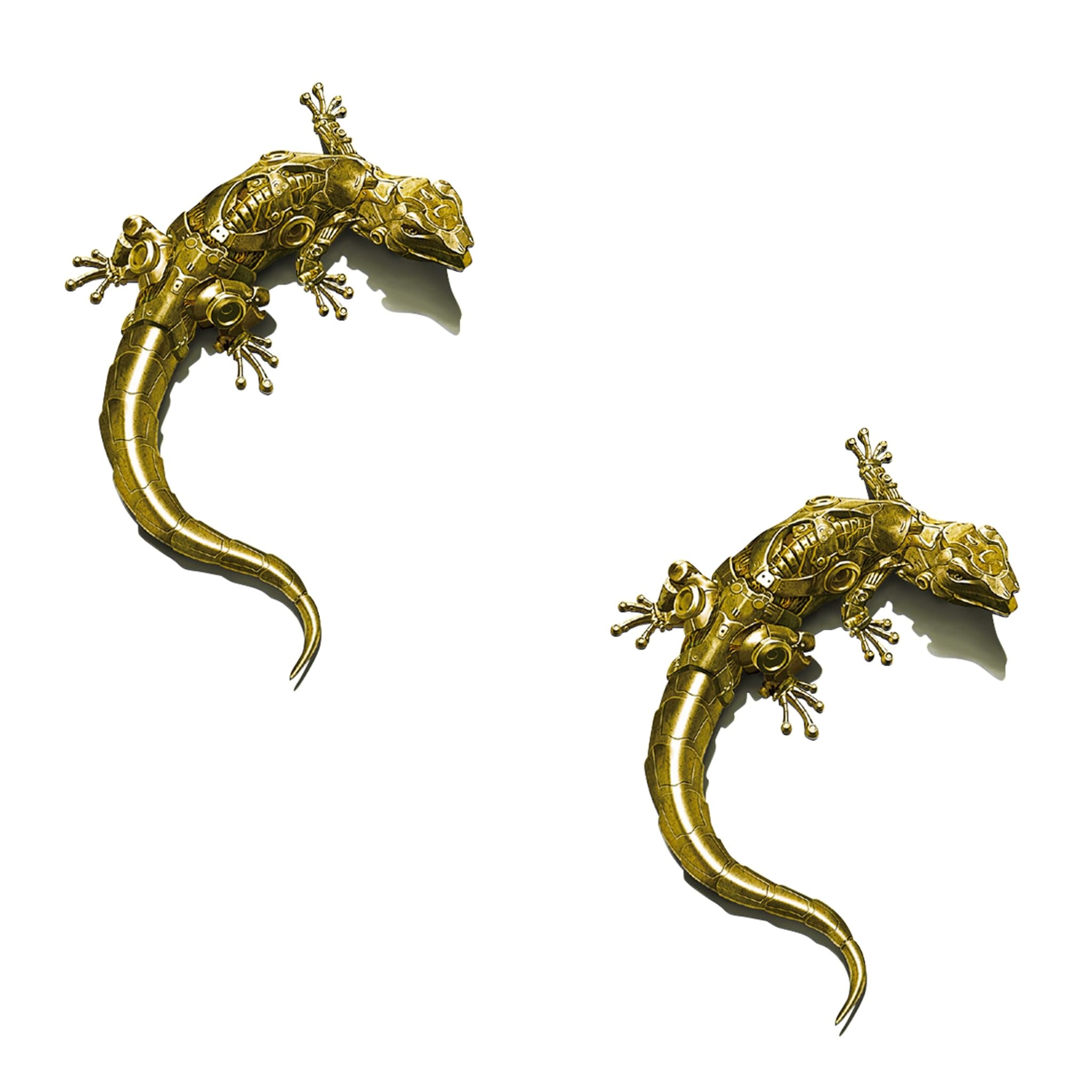 

HAMILO 3D Sticker Lizard Car Bike Dress Up Strong Adhesive Easy Installation Set of 2 (Gold) золотой