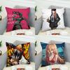 Chainsaw Man Pillow Case For Car Sofa Decorative Home Doublesided Print Plush Square Throw Pillow Cushion Cover