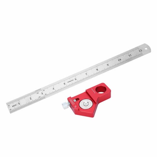 Woodworking Ruler, Woodworking Marking Tool with Magnetic Ruler Stop, 0.1mm Accuracy, 300mm Measuring Range, for Automotive, Woodworking, Construction