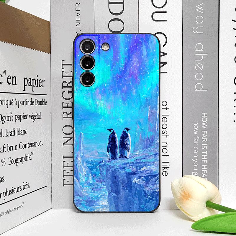 

Creative Art Starry Sky Penguin Oil Painting Phone Case for Honor Huawei 400 200 Lite 100 PRO 90 Magic 7 6 Lite 5 Pro Soft Cover HONOR 400 Lite