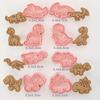 Biscuit Pastry Baking Molds 8pcs Dinosaur Animal Cookie Cutters Stamp Embosser Bakeware Kitchen Baking Supplies Home Accessory