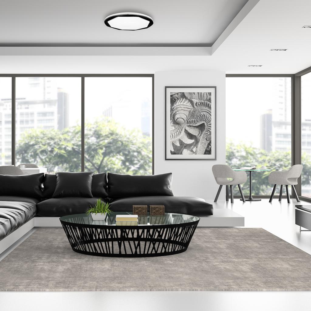 Optima Black 52W Led Ceiling Lamp Ø480 Mm