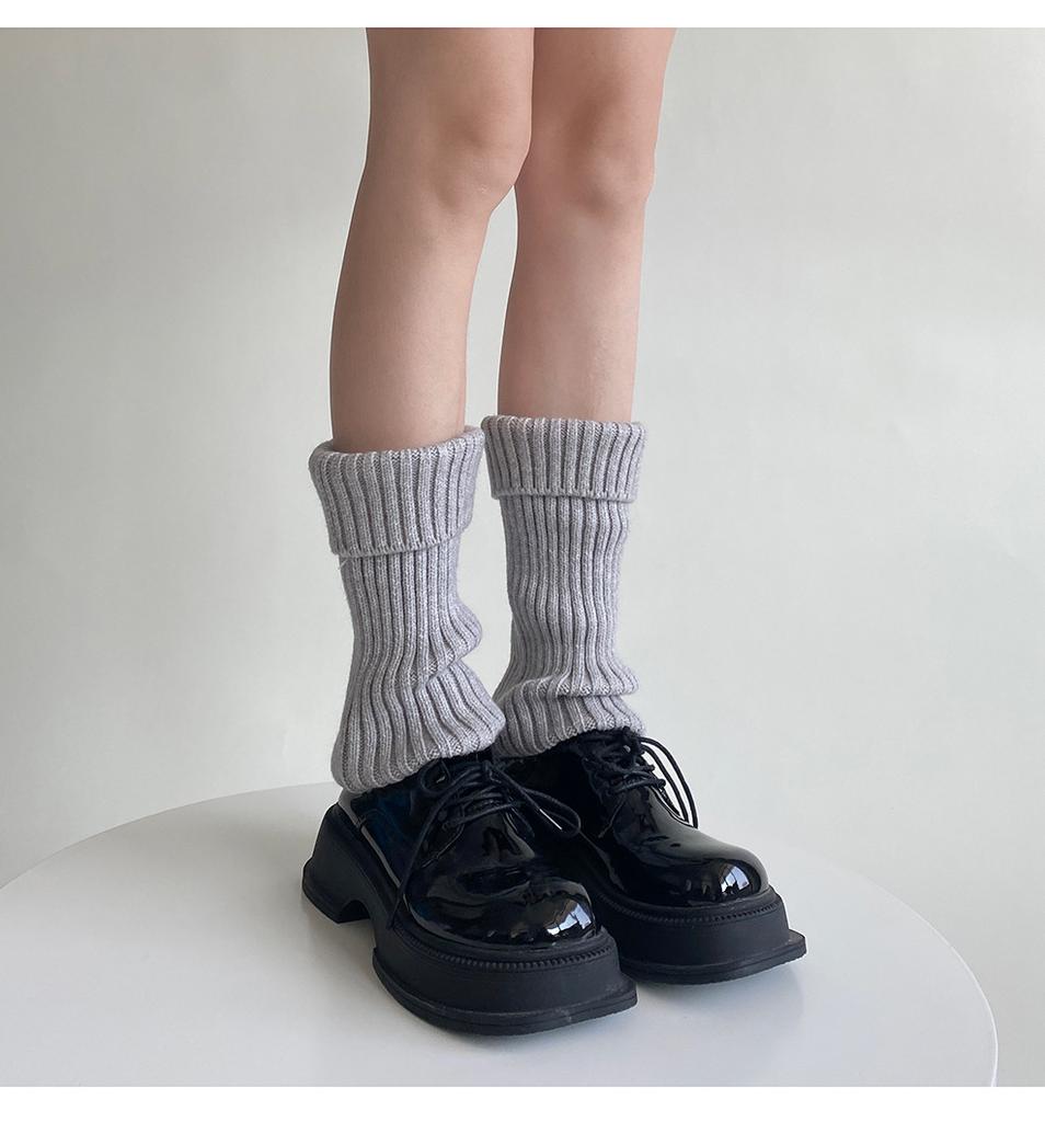 Socks cover women's y2k wear leg cover women's pile socks jk spice girl boot cover knitted medium tube calf socks spring and autumn