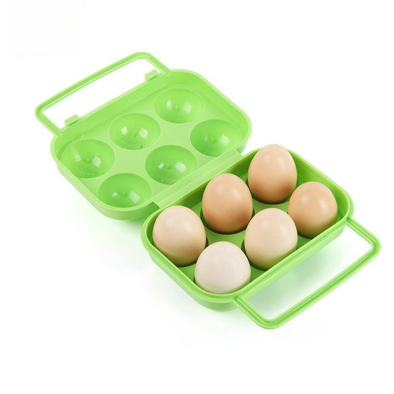 6/15Grid Household Eggs Preservation Box Refrigerator Eggs Storage Box Stackable Protective Tray Handheld Eggs Storage Tray