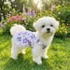 Breathable Floral Dog Skirt Sweet Style Dog Princess Dress Floral Suspender Dress Spring Season