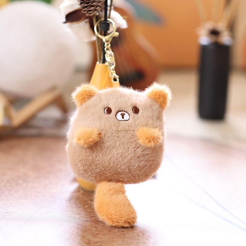 Panda Capybara Plush Keychain Animal Pendant Soft Stuffed Doll Kids Toy Gift
