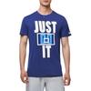 Nike T Shirts Men's Blue Crew Neck Moderate Straight Fit 904433-455