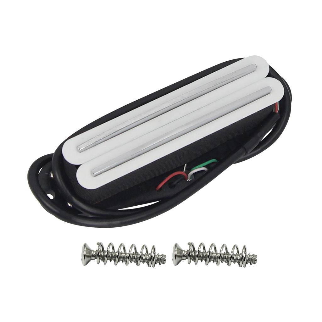 FLEOR 1PCS Electric Guitar Dual Rails Pickup Ceramic 4-Wires 9K Guitar Parts, Black/White/Cream Choose
