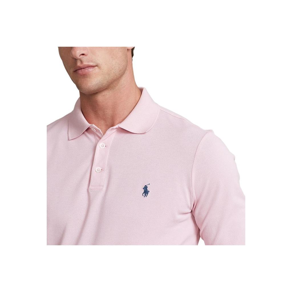 Polo Ralph Lauren SS24 Pony Logo Embroidered Polo Shirt Men Polo Shirts Pink MNPOKNI16821458-680