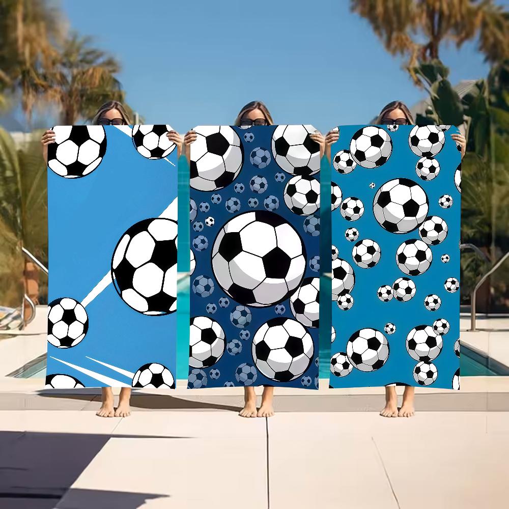 Fußball Handtuch Sport Schnelltrocknend Reise Camping Sandfest Weich Leicht Groß Strandtuch