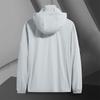 Dibenze Men's Plus Size Lightweight Ice Silk UV Protection Hooded Jacket
