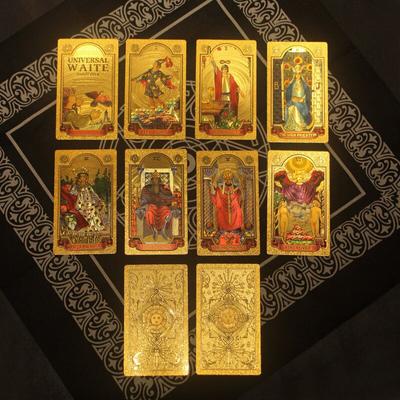 Tarot Rider Goldfolie Tarotkarten Vollständige englische Ausgabe Magician Tarot Deck Brettspiel