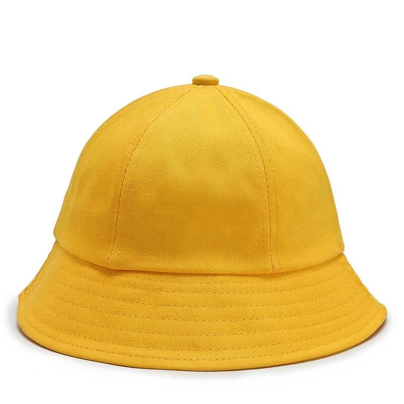 Kids Spring Bucket Hat - UV Protection Yellow Sun Hat for Outdoor, Kindergarten & Casual Wear - Korean Style Toddler Cap