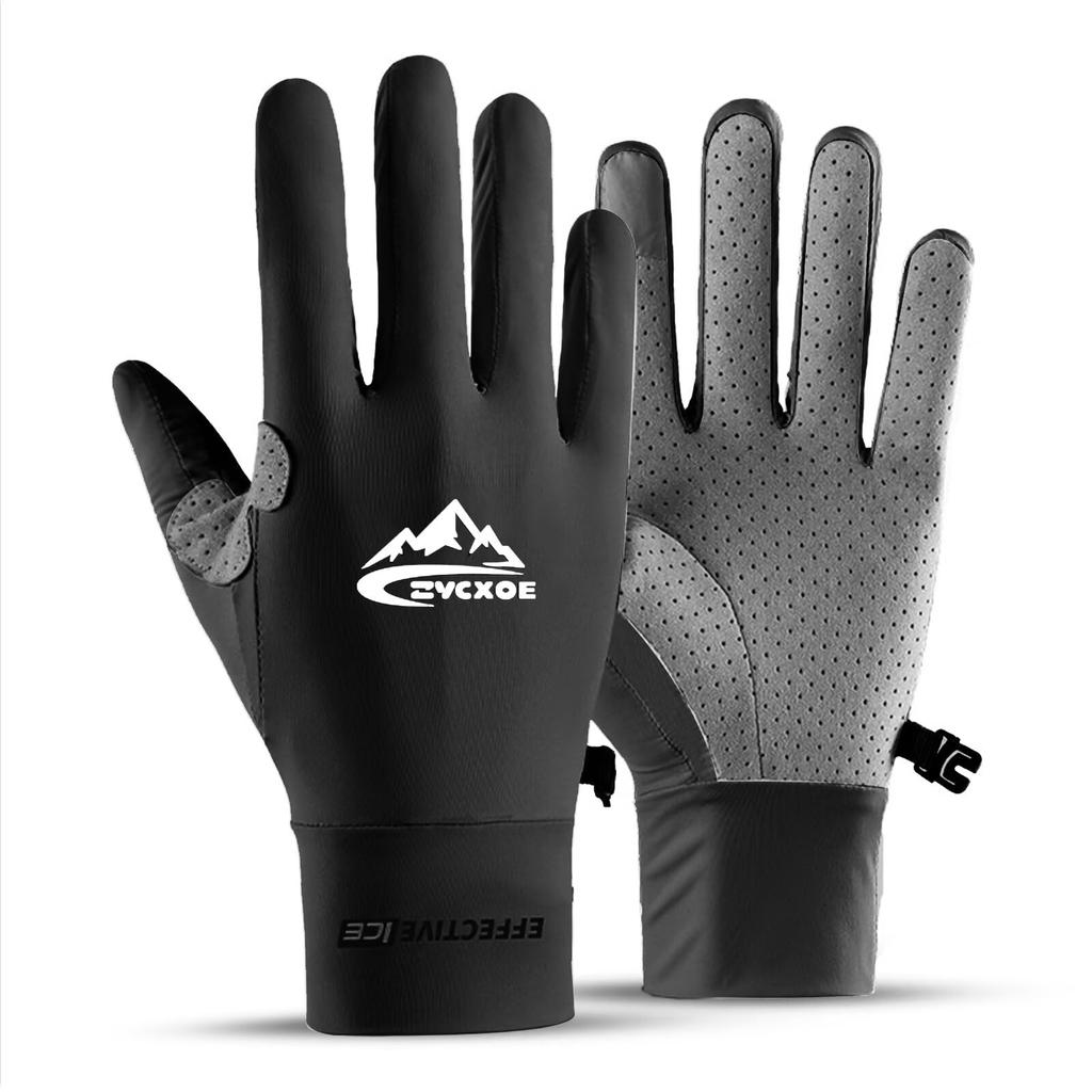 ZVCXOE UPF Sun Smartphone Touchscreen UV for Size M Men's Spring/Summer Gloves, 50+, Two-Finger Design, Thin, Cooling, Non-Slip, Protection,