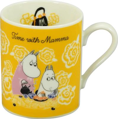 MOOMIN Large Mug Cup 320ml – Time With Mamma Design, Made In Japan, Yellow (MM9501-11)