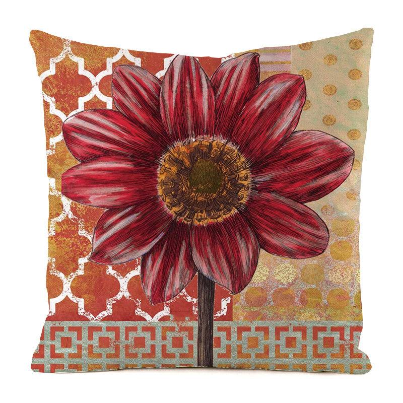 Heimdeko Bunte Blumen- und Schmetterlingsdruck Kissenbezüge Muster Kissenbezug Geeignet für Sofa Schlafzimmer Auto Kissenbezug