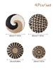 1 Stück Gewebte Rattan-Scheibe Handgefertigte Wandbehänge Zuhause Natürliche Papyrus-Quasten Kunstdekoration Stroh Runde Scheibe Ornament Boho