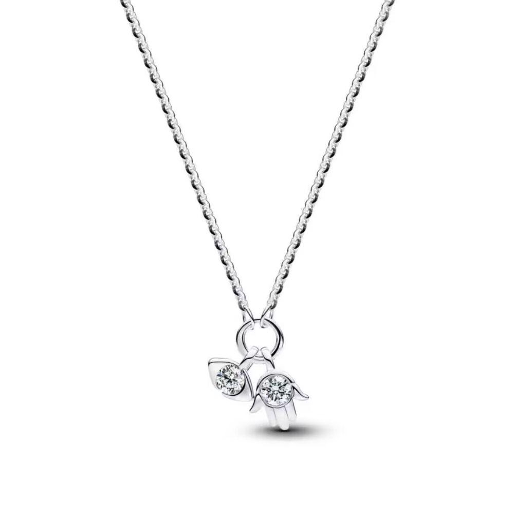 925 Silver,Heart-Shaped,Butterfly, Pentagram, Necklace, Suitable for Exquisite Jewelry Gifts for European Women
