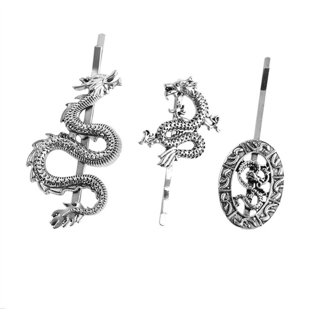 Geometric Shape Dragon Shape Hairpin Chinese Style Headwear Female Hair Accessories Metal Hair Clip