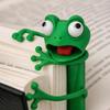 3D Frog Shaped Bookmark Creative Reading Clip Novelty Cartoon Stationery Book Marker Set for Books and Journals Durable Flexible Design
