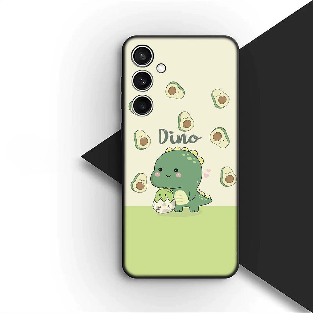 Protective Cover for Samsung Galaxy S24 S25 S23 FE Ultra Plus S7 Edge S25+ S23+ A56 5G Casing Phone Case Anime DinosaurS