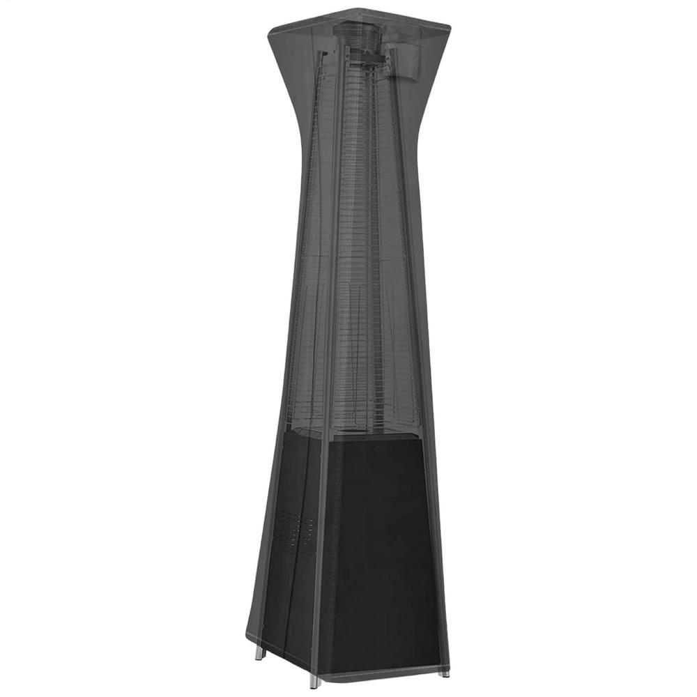 Patio Heater Cover With Zipper Heavy Duty 420D Dust-proof Protector Standing Pyramid Heater Cover For Lawn Deck Tan Garden Yard чёрный