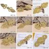 Handmade Chinese Knot Buttons Golden Cheongsam Buttons Traditional Gold Lace Trim Clasps  DIY Craft