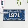 Vintage Year Bedroom Garage State Text Metal License Plate Sign Retro 2D Flat Printed Tin Plaque Wall Decor for Home Bar
