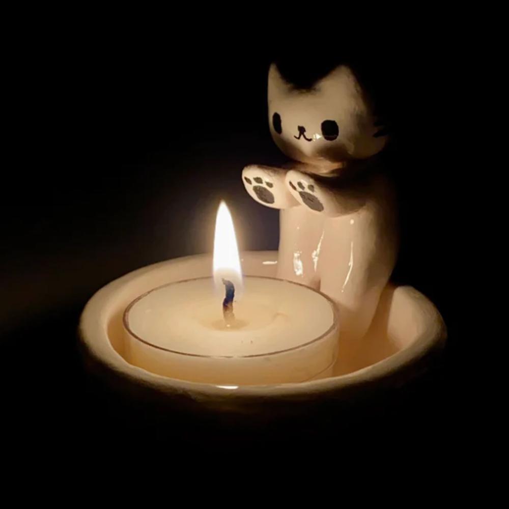 

Kitten Candle Holder 2026 Fun Home Decoration Cat Lover s Valentine s Day Gift