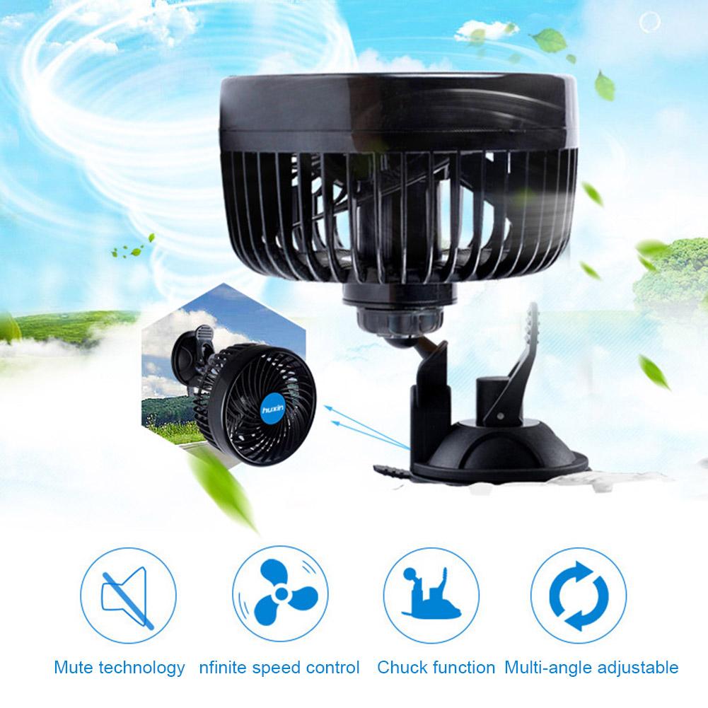 Sucker Electric Car Fan 12V 24V Car Windshield Adjustable Strong Winds Fan Cooling System Cigarette lighter/USB Operated Fan