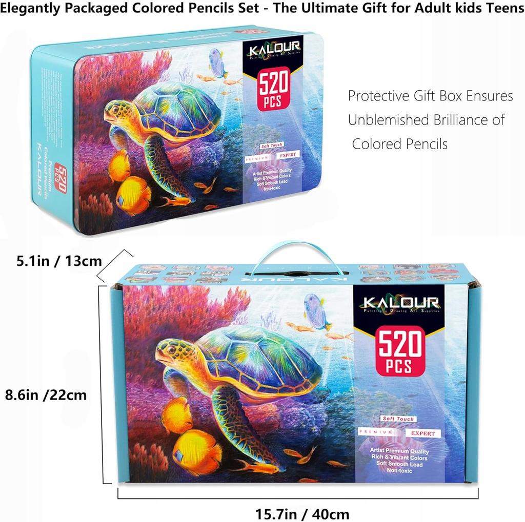Kalour 520 Colors Professional Soft Touch Premium Expert Pencils
