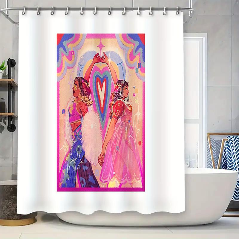 

Floral Shower Curtain Botanical Flower Pattern Bathroom Decor Vintage Nature Wall Art Home Textile Tapestry Washable W60H190(CM)-1 Pcs