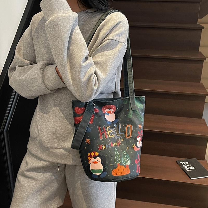 Bucket Bag Women's Cartoon Shoulder Crossbody Bag